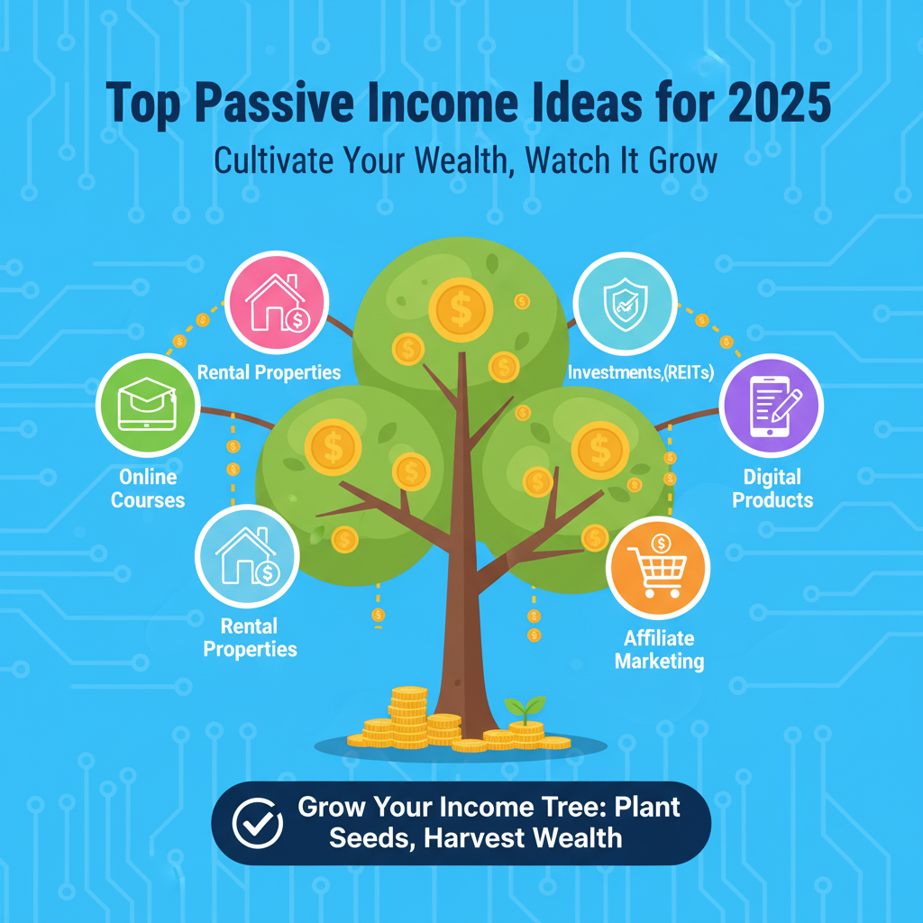 Passive income ideas infographic
Caption: Popular and trending ways to earn
