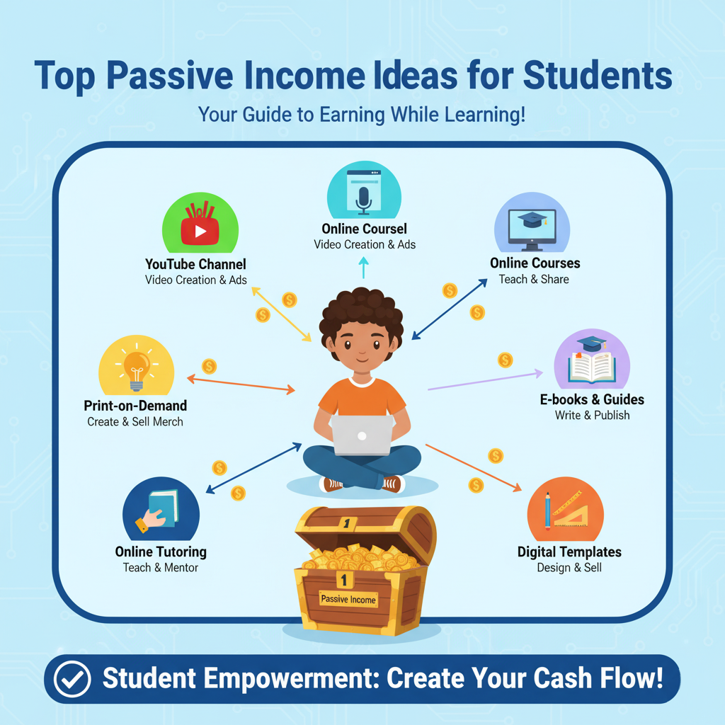 Students earning passive income online