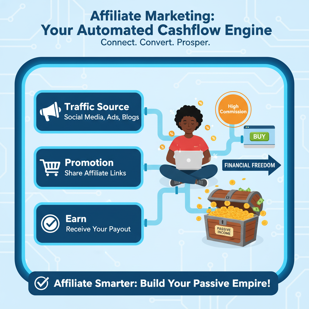 Affiliate marketer earning commissions online.