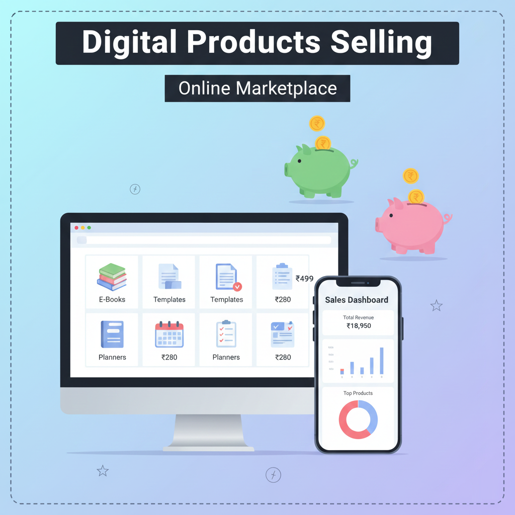 Selling digital products online.